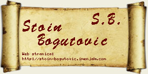 Stoin Bogutović vizit kartica